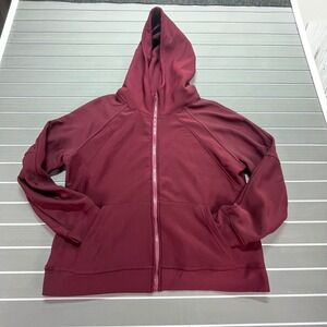 Vital Life Burgundy Full Zip Hoodie Athletic Jacket Women's 1XL